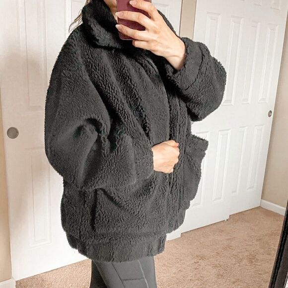 I.Am.Gia Teddy Coat Oversized Black S - Picture 9 of 13